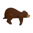 thumbnail image 3 of Escultura de oso para esquina de puerta, adorable adorno para guardería, estatua de oso para estante marrón, 3 of 9