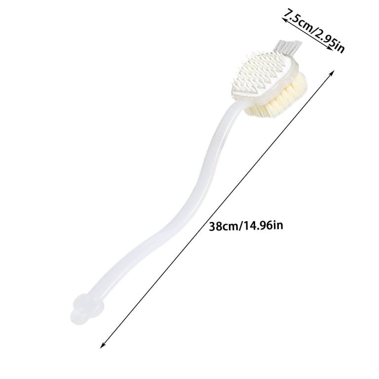 15.7" Long Handle Bath Brush With Dual Sides - Exfoliating & Soft Natural Fiber Brush 9 thumbnail image