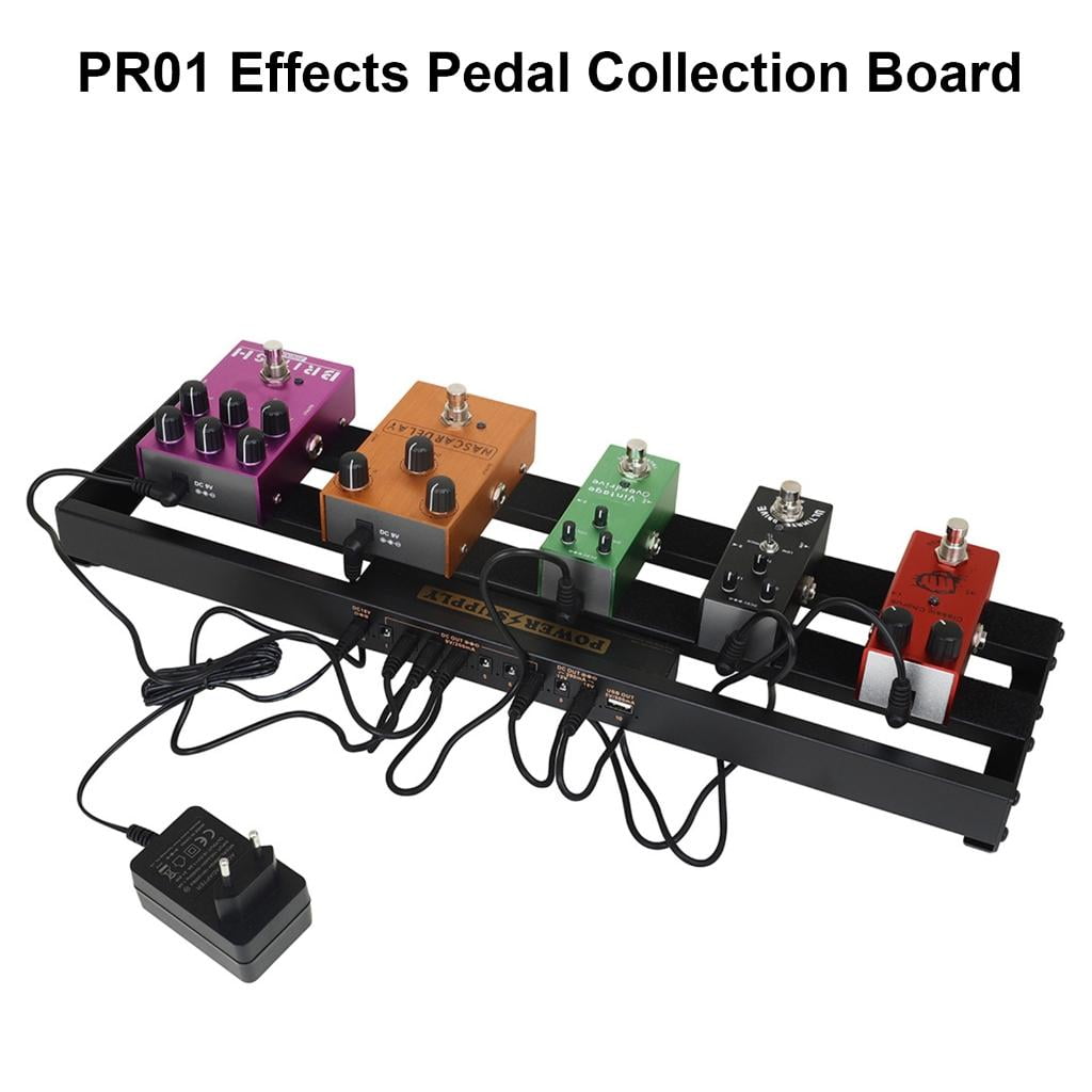 YongCo Guitar Effect Pedalboard with Bag, Guitar Pedal Board with Built-in Power Supply