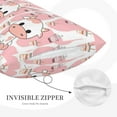 thumbnail image 5 of Bixox Cute Cow Pink Printed Pillow Protector,Super Soft Ideal for Home,Guests,Rentals - 16"x24", 5 of 8