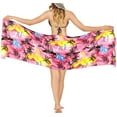 thumbnail image 5 of HAPPY BAY Women's Beachwear Summer Bikini Beach Swim Cover up Pareo Wraps swimwear Short Sarong Coverups for Women One Size Pink, Palm Tree Beach Hibiscus, 5 of 5