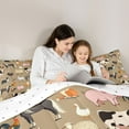 thumbnail image 4 of Homewish Cartoon Horse Sheep Twin Bedding Sets 7-Piece, Kawaii Cow Dog Pig Rooster Bedding Comforter Set, Rustic Farmhouse Reversible Sheet Sets, Ultra Soft Bedroom Decor, 4 of 7