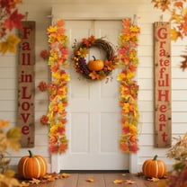 Fall Decor 5.74Ft Fall Garland Maple Leaf Hanging Vines Garland Artificial Autumns Foliage Garland Autumn Maple Leafs Farmhouse Thanksgiving Decor For Home Wedding Fireplace Party Christmas