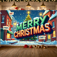 thumbnail image 3 of Snowman Design Merry Christmas Holiday Banner for Winter Celebration Home Decor Christmas Party Indoor Decoration, 3 of 9