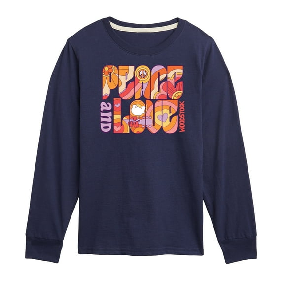 Woodstock - Peace & Love Pattern - Toddler & Youth Long Sleeve Graphic T-Shirt