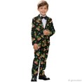 thumbnail image 4 of Whosucclay Elastic Waist Boys Suit for Dinner Photograph, Polyester All-Season Non-Stretch Boys Suit Set, Lucky Hat Puppy Pattern, 4 of 10