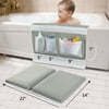 Bath Kneeler Pad - Large Thick Easier Safety Baby Bath Mat Kneeling Pad with Toy Organizer - Elbow Rest Padding for Baby Bath, Garden Work, Exercise, Yoga Gray
