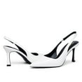 thumbnail image 5 of Elisabet Tang Women's Slingback Pointed Closed Toe Stiletto Pumps Slip on Elastic Strap Wedding Party Dress Sandals Shoes, 5 of 9