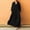 F-340Black, variant on ZHOGXU Women's Dress Long Sleeve Lapel Solid Color Plus Size Fashion Comfortable Line Maxi Dresses With Pockets For Casual Daily Wear,Black,L