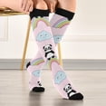 thumbnail image 5 of FREEAMG Rainbow Compression Socks for Men & Women Knee High Stockings for Running, Sport, Hiking & Travel, 5 of 7