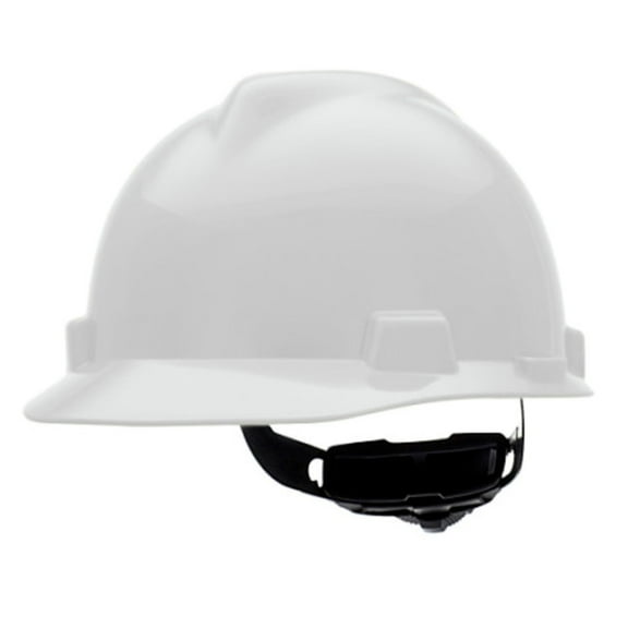 V-Gard Cap Style Slotted Cap Hard Hat with Fas-Trac III Suspension - White