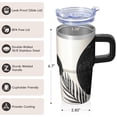 thumbnail image 3 of Double Wall Insulated Mug 20oz with Lid & Straw - Stainless Steel Vacuum Travel Tumbler, Leakproof Thermal Coffee Cup, Bohemian Themed, 3 of 5