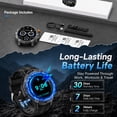 thumbnail image 7 of Cillso Military Smart Watch for Men, Bluetooth Calling Smartwatch with 1.52" HD Round Display, Fitness Tracker Watch with 100+ Sports Modes, Daily Activity & Sleep Tracking for Android iOS, 7 of 7
