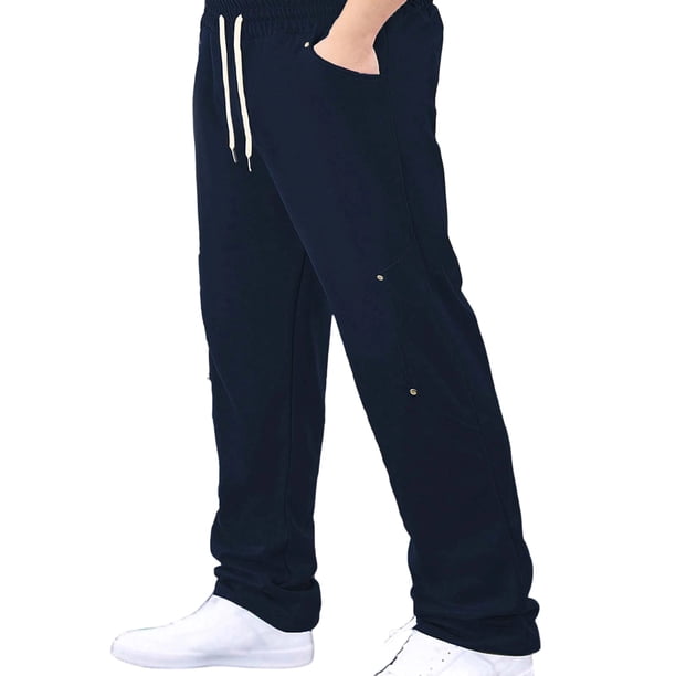 Los Pantalones Casuales de los Hombres de Color Sólido Suelto Ajuste Tobillo Longitud Versátil Deportes Corredores para el Uso Diario, los Pantalones de Trabajo de los Hombres