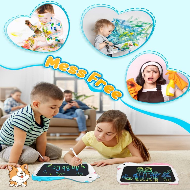  LCD Writing Tablet for Kids,12 Inch Colorful Educational Drawing  Tablet, Erasable Reusable Electronic Writing Board, Toddler Doodle Board,  Learning Toy Gift for Boys Girls Ages 3-8(Sky Blue) : Toys & Games