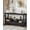 Black, variant on WoofPaw Console Table with 3 Bottom Drawers, 57.9" W Sofa Side Table Entryway Desk with 3 Storage Cubbies 1 Open Shelf, Vintage TV Stand for Hallway Living Room Office,White