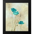 thumbnail image 2 of Henry, E. 20x24 Black Modern Framed Museum Art Print Titled - Tealqoise Flowers 2, 2 of 5