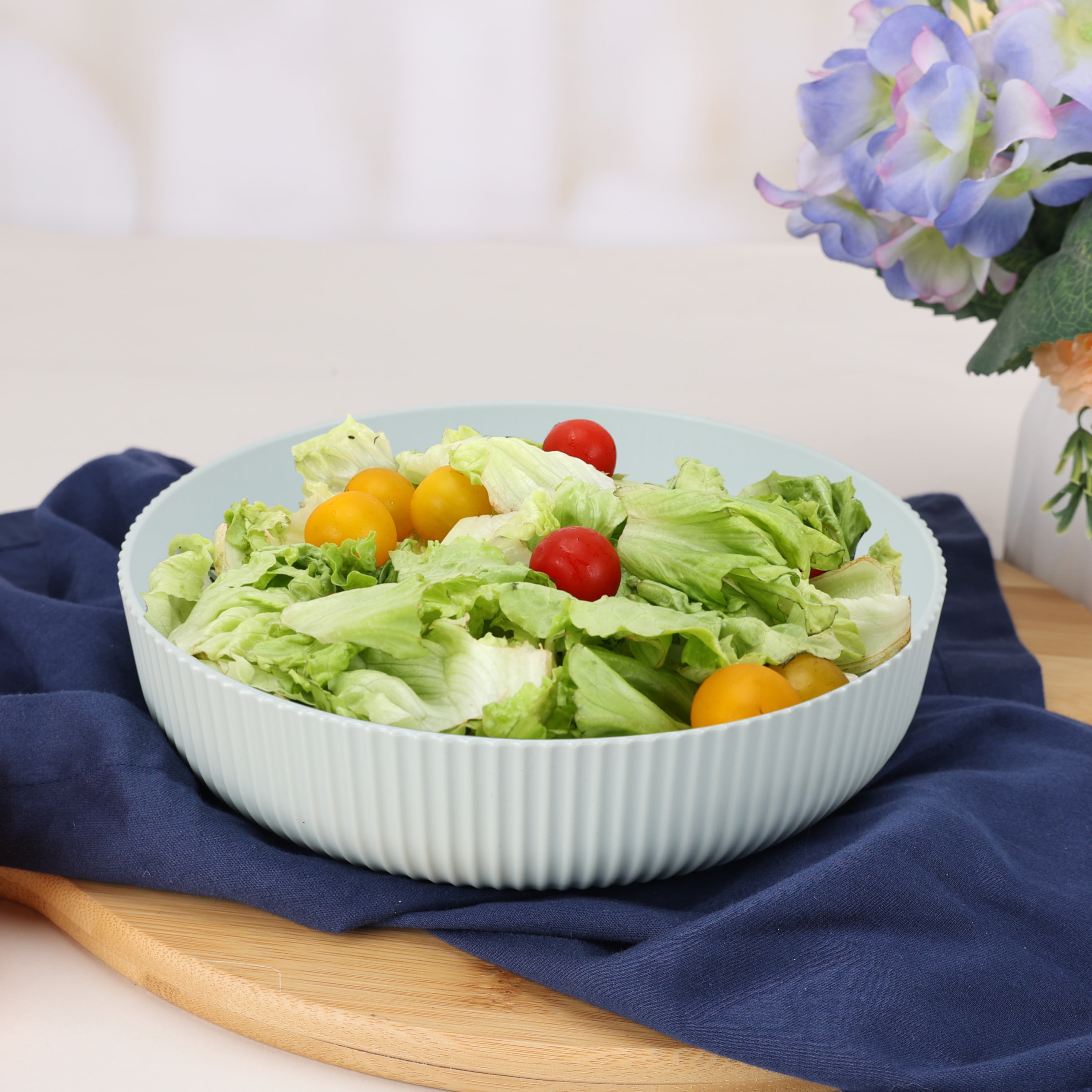Mainstays - Soft Sea Green Eco-Friendly Recycled Plastic Dinner Bowl, 43-Ounce