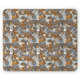 thumbnail image 1 of Vintage Mouse Pad, Paisley Inspired Swirls Curls Floral Abstract Botanical Oriental, Rectangle Non-Slip Rubber Mousepad, Orange Pale Blue Cream, by Ambesonne, 1 of 2