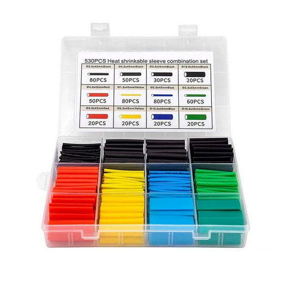 Cable Heat Shrinkable Tube 560PCS Heat Shrink Tubing Electric Insulation Tube Shrink Wrap Cable Sleeve