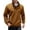 Light Brown, variant on COOFANDY Mens Quarter Sweatshirt Quilted Long Sleeve Mock Neck Active Sweater Waffle Pullover Polo Shirts With Pockets Army Green L