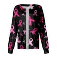 thumbnail image 5 of Scrubs for Women with Pockets, Moisture Wicking Holiday Scrub Tops, Stretch Plus Size Nurse Uniform Shirts Breast Cancer Awareness Pink S, 5 of 5