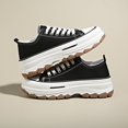 thumbnail image 5 of Women Platform Canvas Sneakers Lace Up Casual Thick Sole Casual Shoes, 5 of 7
