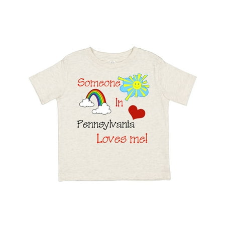 

Inktastic Someone in Pennsylvania Loves Me! Gift Toddler Boy or Toddler Girl T-Shirt