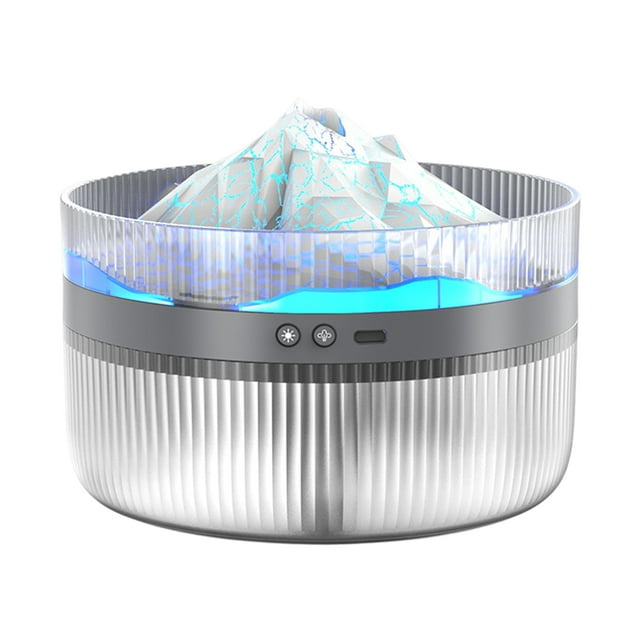 Difusor Volcano, difusor de aceites esenciales, humidificador Volcano de 2 l con modo de llama y niebla Volcano, temporizador, apagado automático, difusores de llama para el dormitorio del hogar