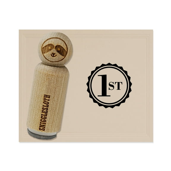 First 1st Place Circle Award Rubber Stamp for Scrapbooking Crafting Stamping - Mini 1/2 Inch