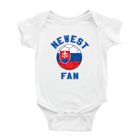 

Newest Slovakia National Soccer Team Fan Baby Rompers Bodysuit (White 12-18 Months)