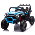 thumbnail image 4 of Ambifirner 24v 400w  Ride On Electric Utv W/Parents Remote Control,Four-Wheel Suspension Led Lights,Portable Handle,With Usb,Mp3 Music Bluetooth Power Display, 4 of 8