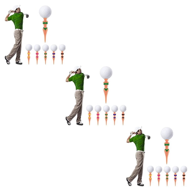 Wosthever 15 Pieces Golf Ball Tee Nail Body Tees Fitting Device Woman Professional Golfing Shaped Base Training Sport Stabilizer Type1