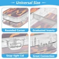 thumbnail image 4 of Plastic Pencil Box Large Capacity Pencil Boxes Clear Boxes with Snap-Tight Lid Stylish Office Supplies Storage Organizer Box Abstract Pizza Pattern, 4 of 7