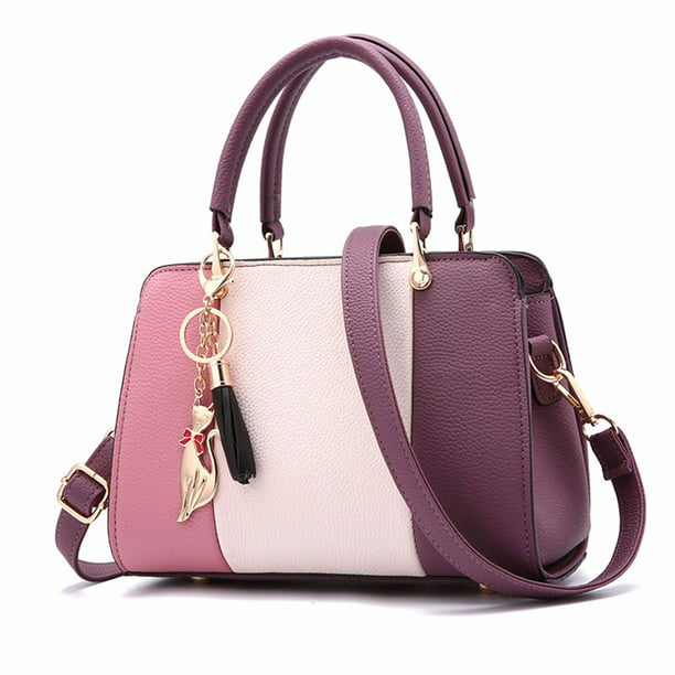 New Fashion PU Leather Handbag Shoulder Bag Travel Backpack Tote Purse  Tassel Large With Zipper For Women Girls Lady - Walmart.com