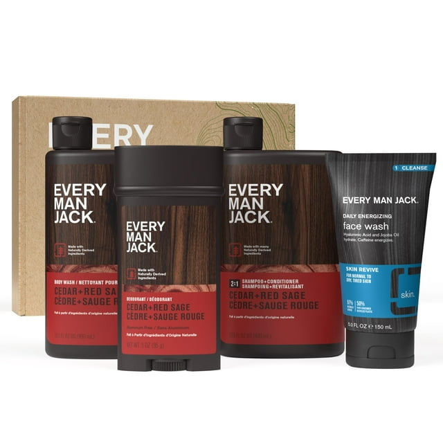 Set de regalo para hombre Every Man Jack Cedar + Red Sage Bath & Body