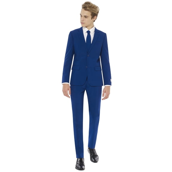 OppoSuits Teen Boys Navy Royale Solid Color Suit