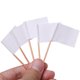 thumbnail image 3 of 100 Pack Blank Toothpick Flags Cheese Markers Small White Flags Labeling Tagging Stick Flags For Party Cupcakes Food Cheeseplate Appetizers, 3 of 5