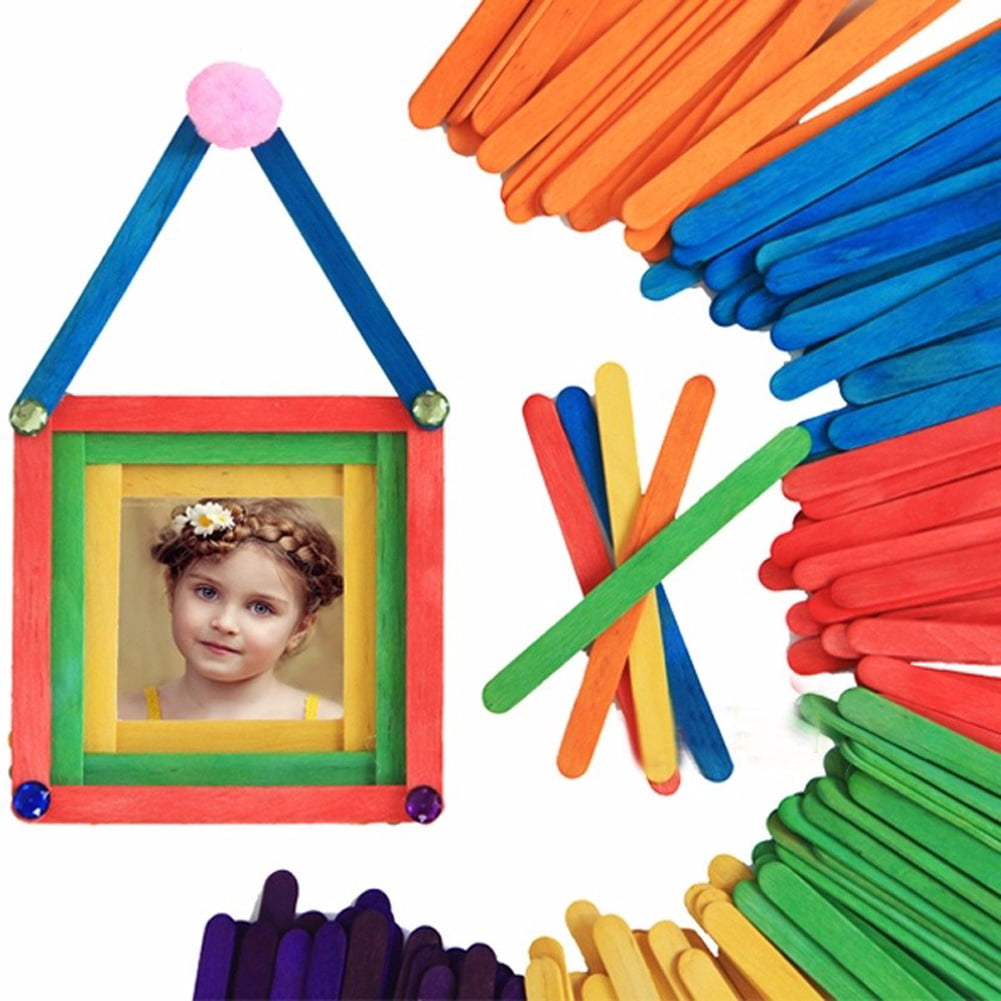 100pcs Craft Sticks for kids to play and build Creative shapes of ART 