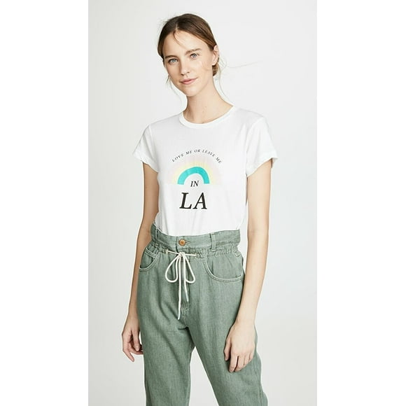 WILDFOX Women's Love Me or Leave Me No9 Tee Shirt Vanilla ( L )
