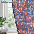 thumbnail image 4 of Yayeee Window Curtains Set of 2 for Living Room Light Filtering 63"x42", Red Geometric Eagle, 4 of 7