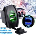 thumbnail image 2 of 12-24V 3.1A Dual USB Port Socket Plug Car Charger Adapter for Auto Truck Boat, 2 of 10