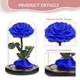 thumbnail image 3 of Decoración de flores eternas, base de cubierta de cristal rosa con luces, regalos navideños, regalos de cumpleaños para amigos y familiares, 3 of 5