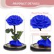 thumbnail image 3 of Decoración de flores eternas, base de cubierta de cristal rosa con luces, regalos navideños, regalos de cumpleaños para amigos y familiares, 3 of 5