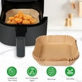 thumbnail image 2 of 125Pcs Large Air Fryer Liners Disposable Compatible with Chefman XL 8-Qt Family Air Fryer, 9inch Square, 2 of 4