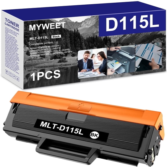 MLT-D115L Toner Cartridge 1-Pack Black Compatible for Samsung 115L MLT D115L for Xpress SL-M2830DW SL-M2880FW SL-M2670 SL-M2620 Printer High Yield