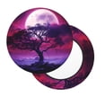 thumbnail image 3 of Round Bar Stool Seat Covers, Artistic Red Purple Cloud Moon.jpg Elastic Round Chair Cover Stool Seat Slipcover Bar Stool Cushions Round Pad for 12-14 inch, 3 of 7