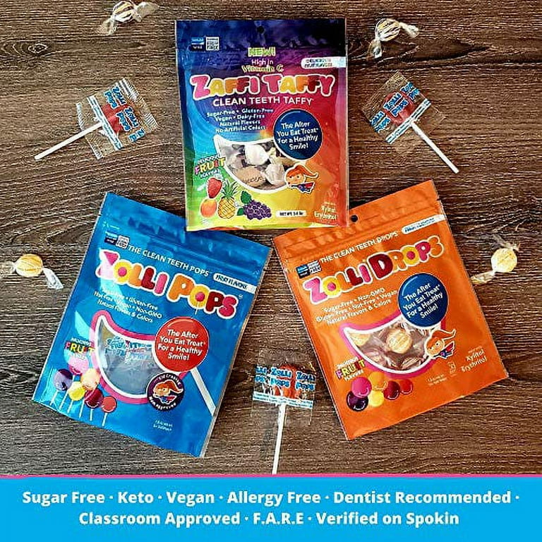 Zollipops Anti-Cavity Sugar Free Lollipops, Vegan, Keto Friendly
