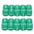 thumbnail image 2 of 20Pcs Fraction  Class Set, Numbered  Plastic 6 Sided Faceted Table Game Accessories for Kids Math Practice, 2 of 8