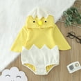 thumbnail image 5 of YWDJ Toddler Boy Outfit Sets Toddler Baby Girl Boy s Fleece Onesie Cute Infant Outfit Clothes Gifts With Hat Yellow 0-6 Months, 5 of 7
